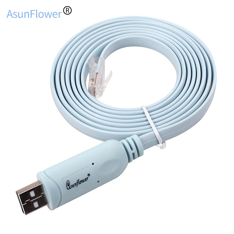 

For Huawei router RJ45 Cisco Console Cable USB Extension FTDI USB FT232R chip + RS232 Level Shifter 1.8M For H3C HP