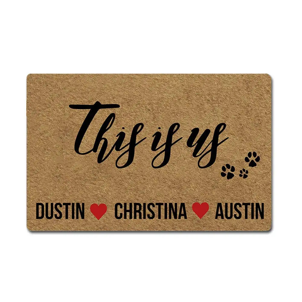 

Personalized Doormat with name Door mats Indoor Outdoor Monogram Design Home Office Welcome This is Us Your Name mat