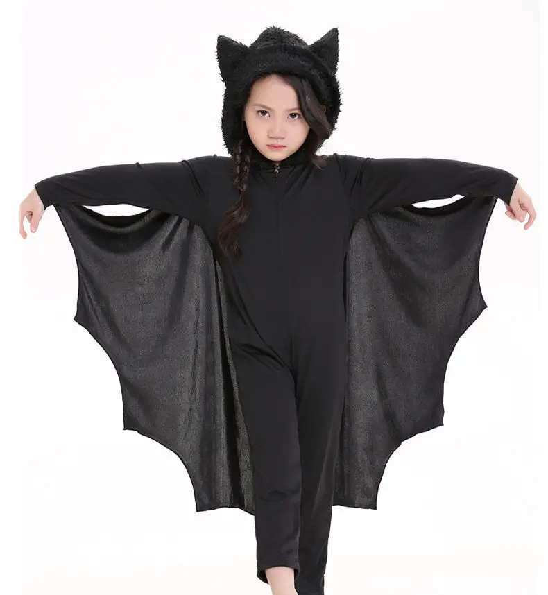 Cute Bat Wings Costume Kids Unisex Cosplay Costume Black Outfit Suit ...