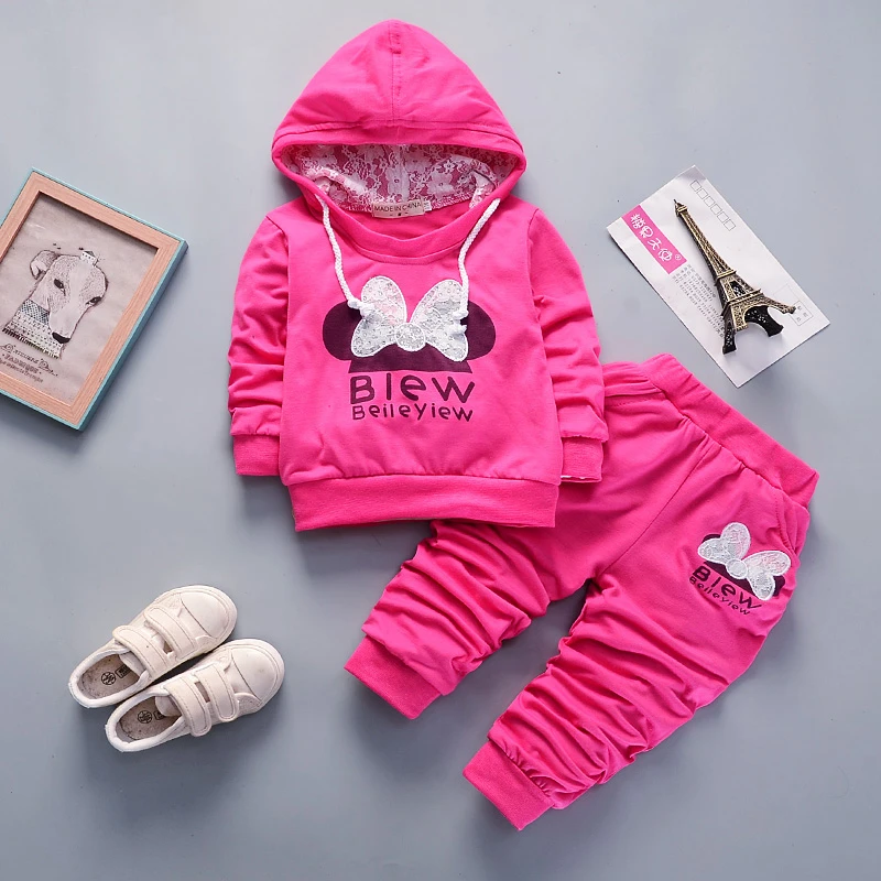 Ropa deportiva para bebés y niñas, conjunto de ropa para niños, abrigo, 2 piezas, sudaderas de Minnie, ropa para niños|set de ropa| - AliExpress