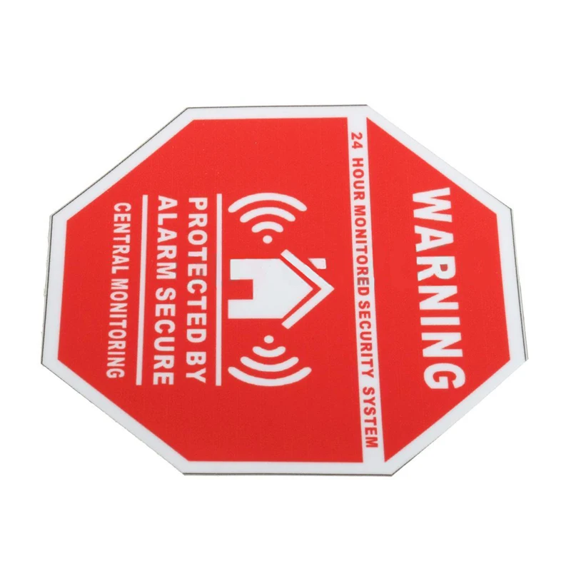 JX-LCLYL  5pcs New Home Alarm Security Decals Warning Signs Window Door Stickers 7.5*7.5cm