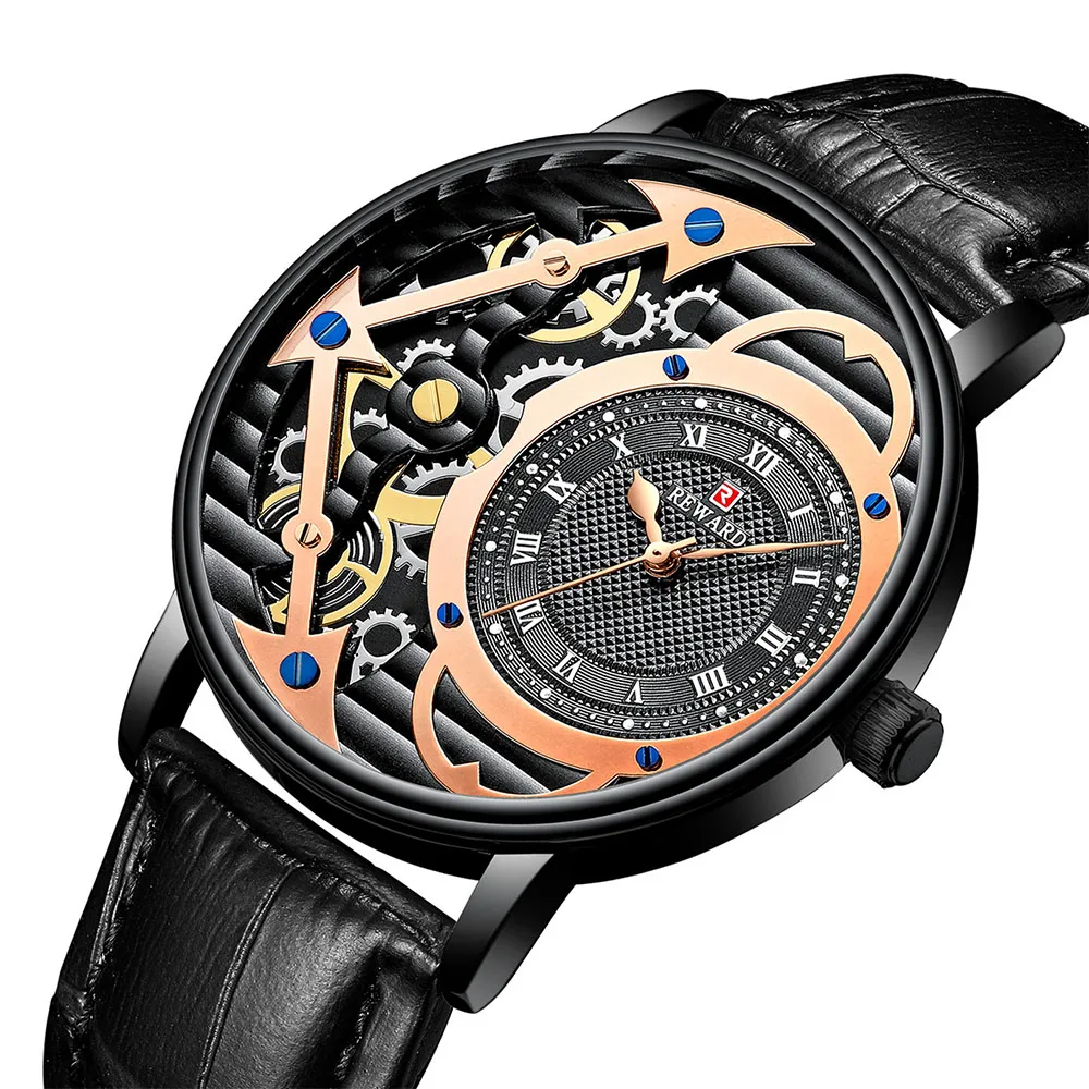 

Fashion Watch Men Waterproof Classic Black Leather Wrist Watch For Men Luxury Brand Quartz Sports Watch Clock Relogio Masculino