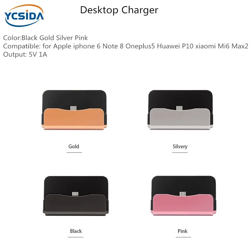 

Desktop Charger phone adapter for iPhone Samsung Huawei OPPO Xiaomi Oneplus VIVO/For iphone Android micro usb type-c Charger
