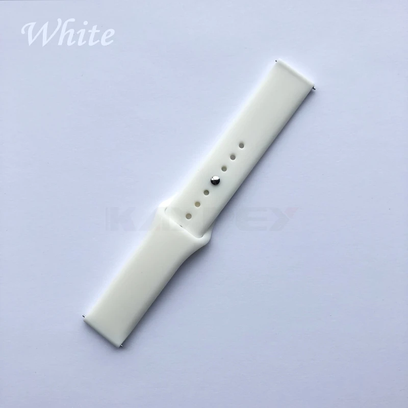 Силиконовый мягкий ремешок для Xiaomi Huami Amazfit Bip BIT Lite, Молодежные умные часы, носимый браслет, ремешок для часов Amazfit 20 мм - Цвет: Белый