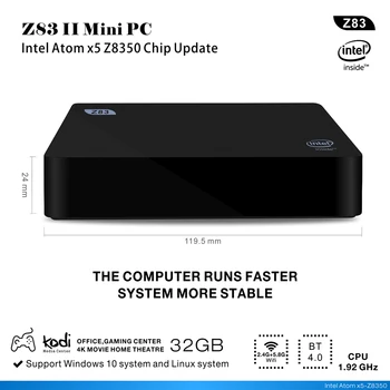

Z83 genuine windows 10 Mini pc baytrail Z8350 TV Box HD display 32GB windows10 set top box Media Player smart computer