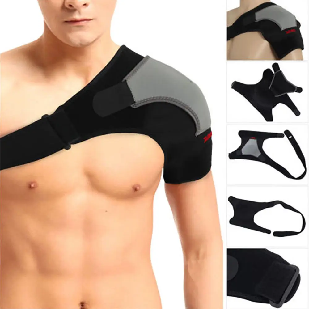 

Shoulder Protector Left Shoulder Support Brace Adjust Compression Bandage Joint Pain Injury Back Shoulder Sleeve Z16401