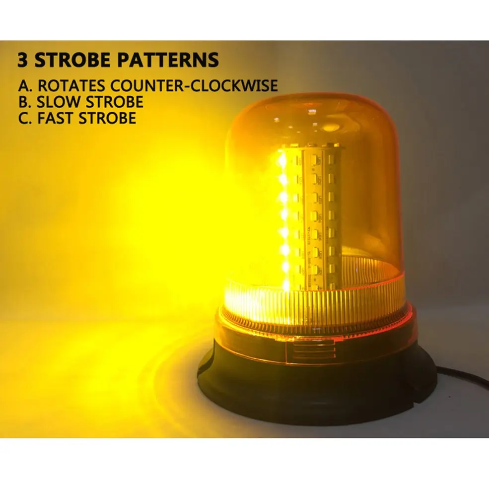 

80 LED 40W rotating strobe light ceiling lamp roof lamp engineering vehicle school bus strobe light warning light 9-30V
