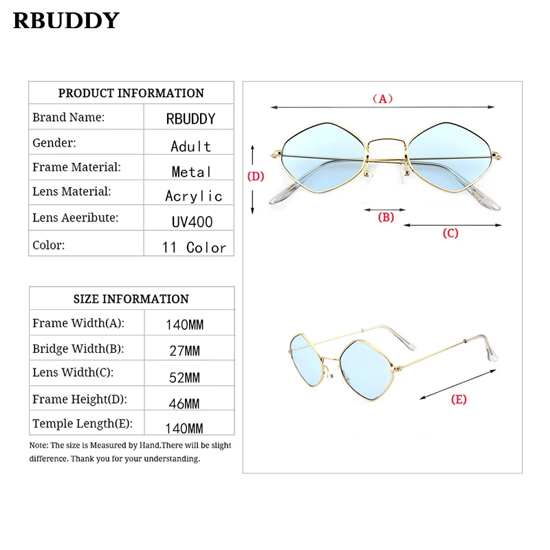 Модные многоугольные женские солнцезащитные очки RBUDDY 2020 Винтажные