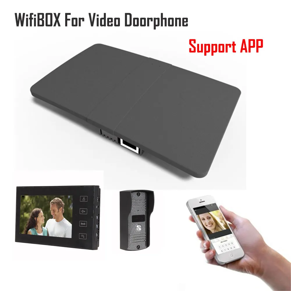 Acheter Sans fil WiFi IP BOÎTE Pour Vidéo Interphone Sonnette Bâtiment Interphone Système Contrôle 3g 4g Android iPhone ipad APP sur Téléphone Intelligent