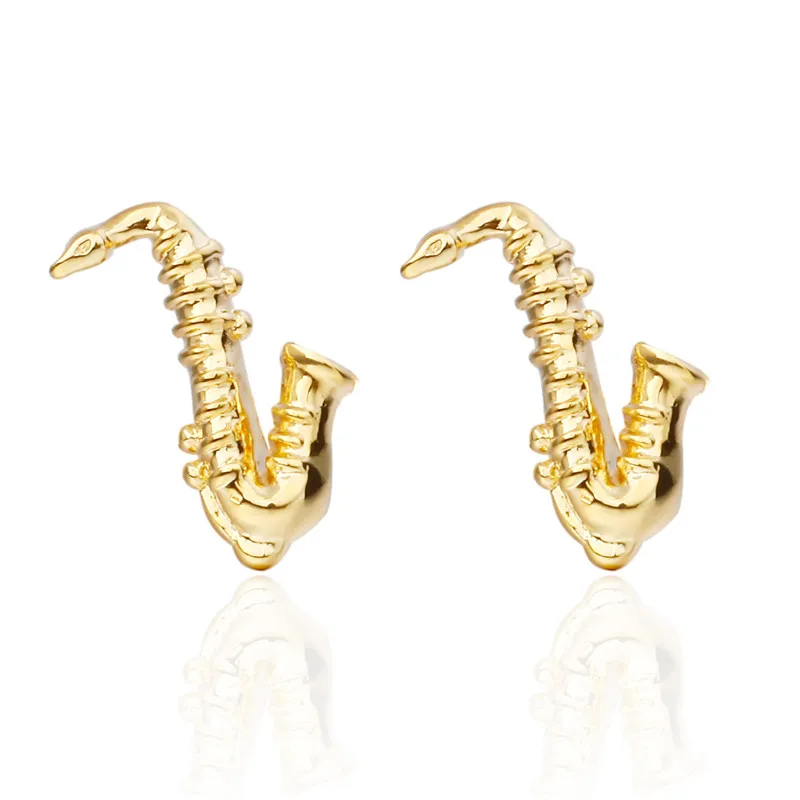 High Quality 2018 Fashion Musician Cufflinks sax Piano music designs copper material men cufflinks whoelsale&retail