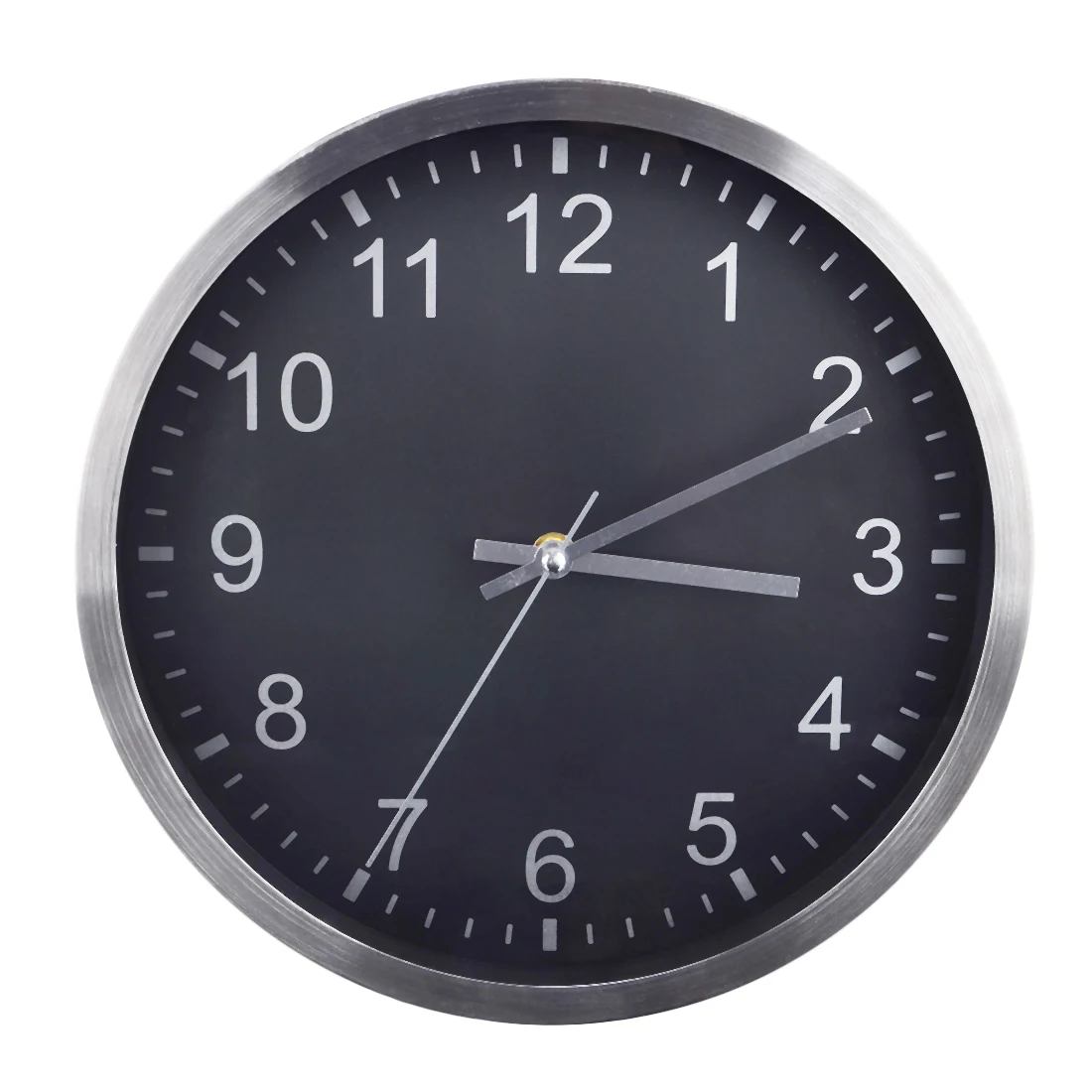 New Classic Quartz Silent Wall Clock Stainless Steel Numerals Simple Office Living Study Room