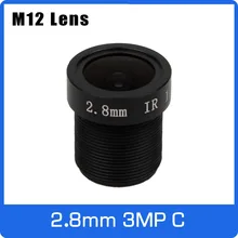 С разрешением 3 мегапикселя, круглые инфракрасные M12 фиксированной 1/2. 7 дюймов 2,8 мм 140 Широкий формат Объективы для видеонаблюдения для HD 1080P cctv Камера