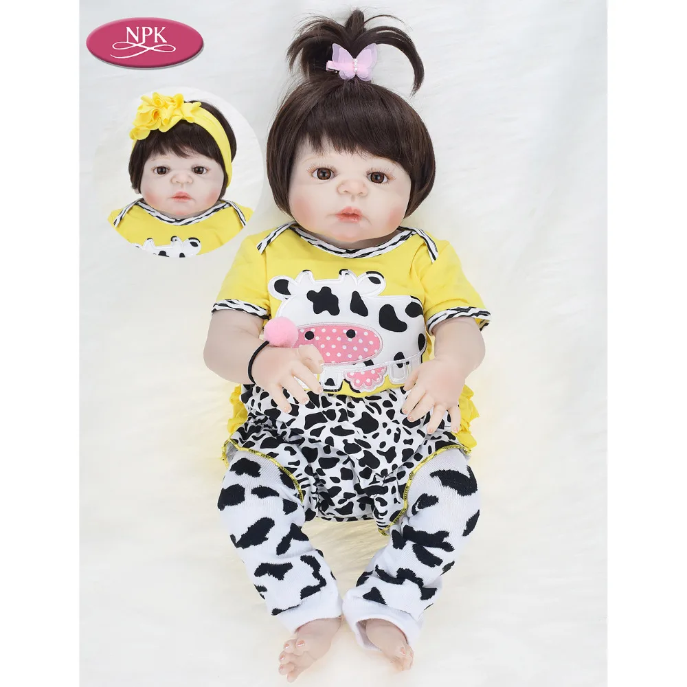 

NPK 57CM Full Body Silicone Girls Reborn Baby Doll Bath Toys Lifelike Babies Princess Real Girl Dolls Bebe Reborn Menina Bonecas