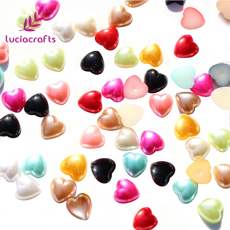 Lucia crafts 48 шт./144 шт. 10 мм бусины из АБС пластика с имитацией жемчуга плоским