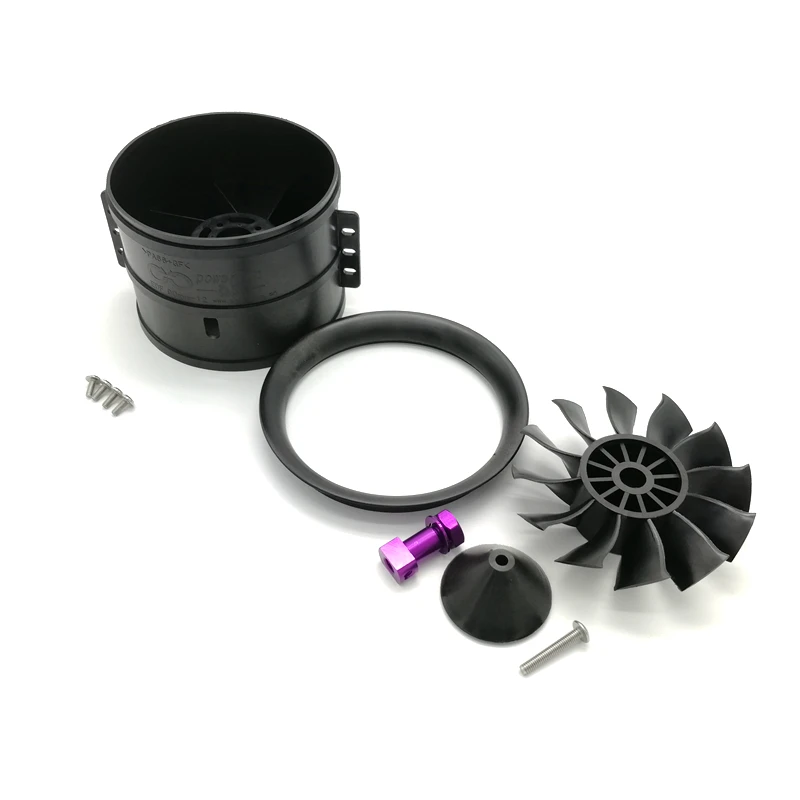 Powerfun 90 мм EDF 6S 8S 1100/1450kv Ducted Fan W/ Motor + 12 Blade Propeller Engine Set Fr FPV RC Model Duct Aircraft D3541 Motor|Детали и