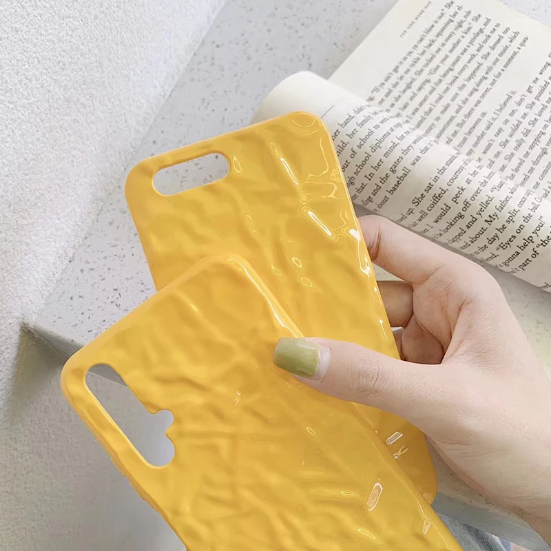 3D с неоднородным рисунком Чехлы для huawei P30 P20 Коврики 20 Pro мягкий желтый цвет, из силикона чехол для Honor 10 20 Nova 3 4 Мягкий для задней панели Чехол