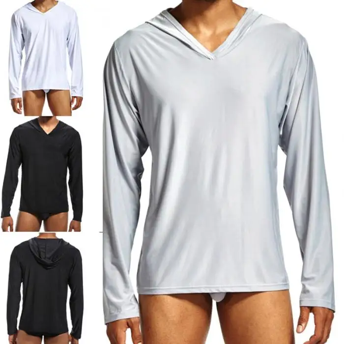 Masculino casual homewear com capuz mangas compridas