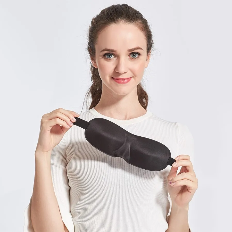 Buy 3D Sleeping Eye Mask Sponge Black Cover Eye Patch