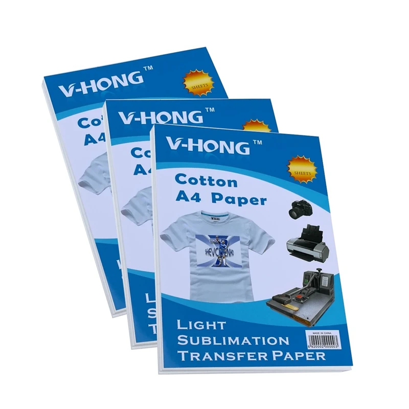 

A4 light T-shirt cotton sublimation paper Heat transfer paper for inkjet printer