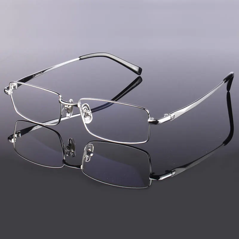 Handoer Men Eyeglasses Frame Pure Titanium Optical Glasses Prescription Spectacles Full Rim Eyewear Metal Frame Glasses Frame