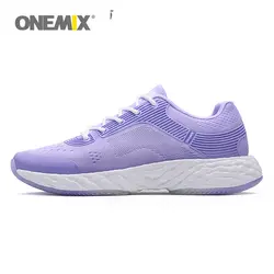 ONEMIX женская обувь для бега для женщин спортивные спортивная обувь Фитнес Бег девушка жаккардовые вамп E-TPU Технология высокая эластичная