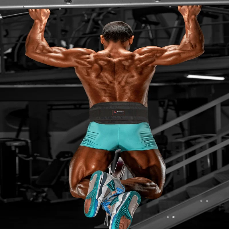 Black Gym Body Waist Strength Training Power Fitness Dip Belt Weight Lifting Building Dipping Chain Pull Up