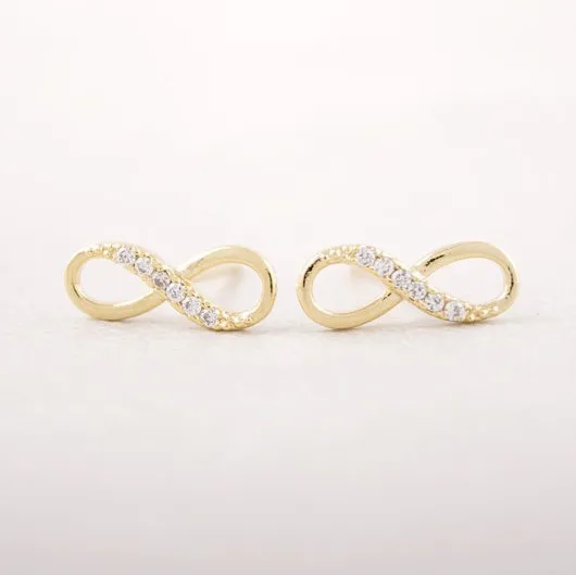 Fashion Zircon Infinity Symbol Stud Earrings Whole Free Shipping Fashion Zircon Infinity Symbol Stud Earrings Whole Free Shipping In From Jewelry Accessories On Aliexpress Alibaba Group