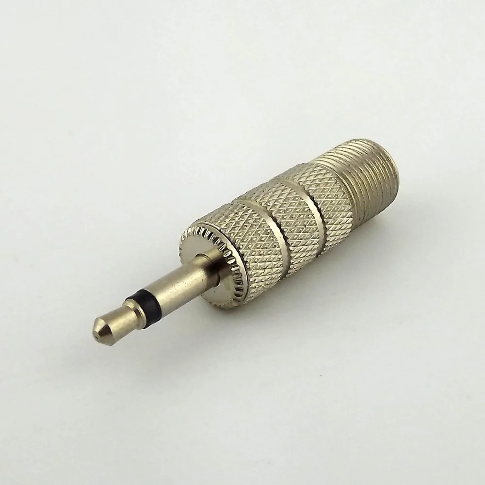 

3pcs 3.5mm 1/8" Mono Male Plug To F Female Jack Coaxial Coax Audio Adapter Connector Nickel plated