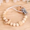 Cute Baby Toddler Dummy Pacifier Soother Nipple Wooden Chain Clip Holder Gift  Gift ► Photo 2/6