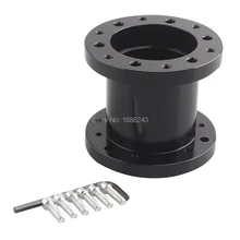 Черный высота 75 мм Алюминиевый адаптер ступицы рулевого колеса прокладка набор для автомобиля Усилитель универсальный