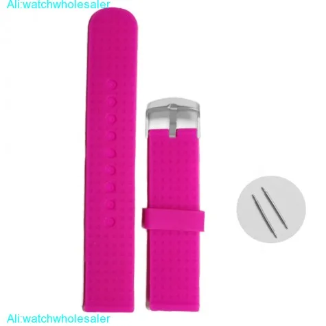 20mm Happy Deep Pink Silicone Jelly Rubber Ladies Watch Band Straps WB1053J20JB