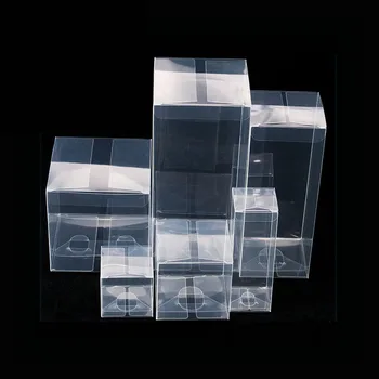 

50pcs/lot Different Sizes Transparent Waterproof Clear PVC Boxes For Packaging Plastic Candy Box Storage Event & Party Supplies