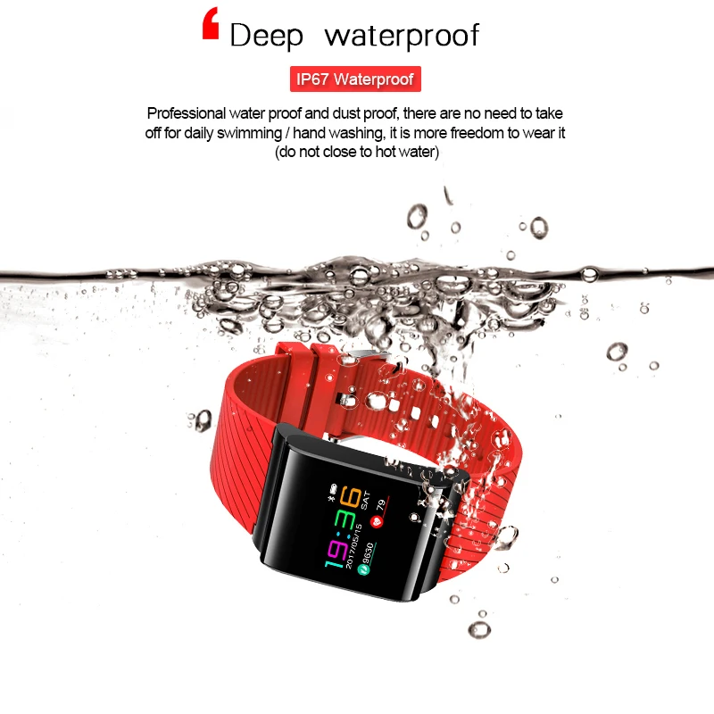 BANGWEI2018 New Smart Electronic Watch LED Color Screen Heart Rate Activity Fitness Tracker IP67 Anti-Watercolor Sport Watch