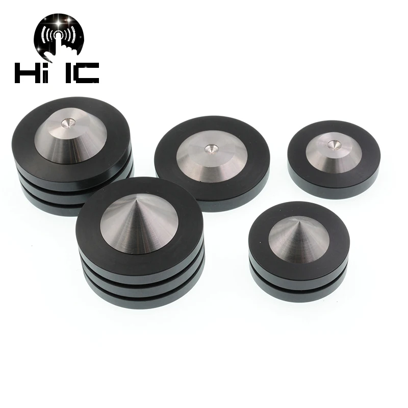 4 Sets or 4 PCS Speakers Stand Feet Foot Pad Black Crystal Steel