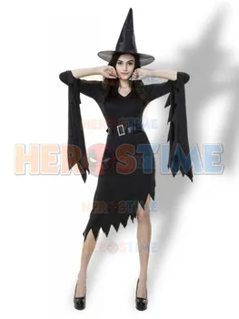 

Halloween Costume Black One-piece Knee-length Witch Costume