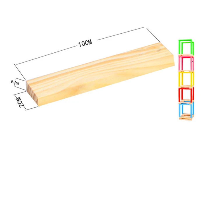 150 шт. натурального соснового дерева строительные доски цвет блок пространственное мышление игрушечные лошадки для детей мальчиков и