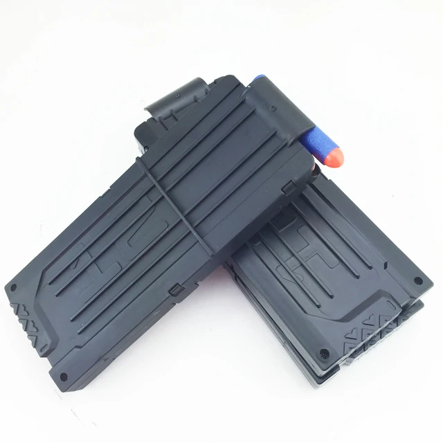 12 Soft Bullets Cartridge Dart Magazine Rubber Soft Bullet Clip For Gun
