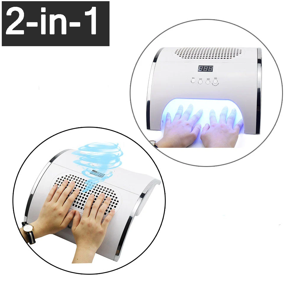 

80W 2-IN-1 Nail Lamp& Dust Collector Machine 36 LEDs Nail Dryer Powerful Nail Dust Suction For Nail art Salon Tool Accessoires