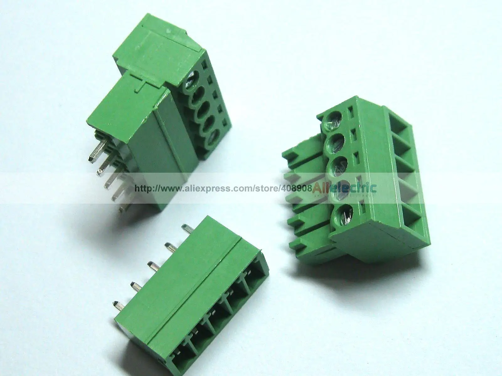 

150 Pcs/lot 5 pin Screw Terminal Block Connector 3.5mm 5 Pin Way Green Pluggable Type