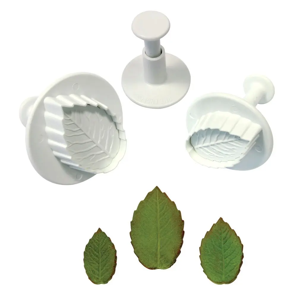 Holly Leaf Cake Cutter Cookie Sugarcraft Decorating Mold Plunger Pastry