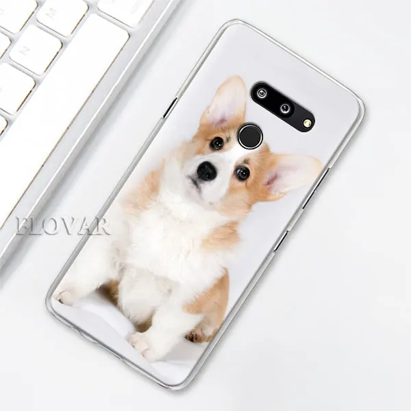 J015 Вельш-корги чехлы для телефонов LG G7 Plus G8 ThinQ G6 V40 V50 ThinQ Q6 Q7 Q8 Жесткий Чехол для ПК - Цвет: J015