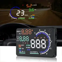 A8 Универсальный 5.5in автомобильный HUD Дисплей OBDII Предупреждение скорости расхода топлива автомобильная система сигнализации аксессуары