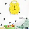 Yellow Деревянные часы скандинавский будильник стильные настенные часы бесшумные деревянные часы для дома гостиной L515 - Цвет: Yellow