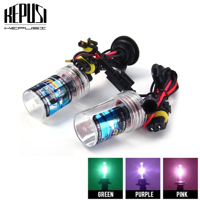 

2pcs HID Xenon 9006 HB4 Bulb 35W 4300K 6000K 8000K Purple Pink Green Deep Blue Auto Lamp AC 12V H3 Xenon Car Headlight Fog Light