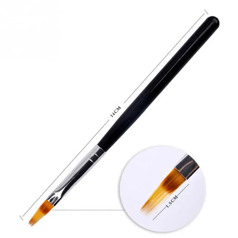Зубчатая форма, градиентная выцветающая черная ручка, кисть для дизайна ногтей, акриловая УФ-Гель-лак, цветущий дизайн, ручка для рисования ногтей
