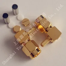 Radio Frequency Coaxial Connector Connector SMA-JWC-1.5 Gold-plated Copper Wire Connected at 90 degrees