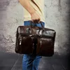 Original Leather Fashion Business Briefcase Messenger Bag Male Design Travel Laptop Document Case Tote Portfolio Bag k1013 ► Photo 3/6