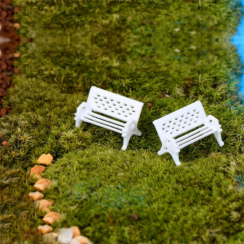 2pcs/Set Handmade Vintage White Garden Park Long Chairs Dollhouse Miniature Metal Wooden Miniatures Kids Toys Dolls Accessories 2pcs/Set Handmade Vintage White Garden Park Long Chairs Dollhouse Miniature Metal Wooden Miniatures Kids Toys Dolls Accessories