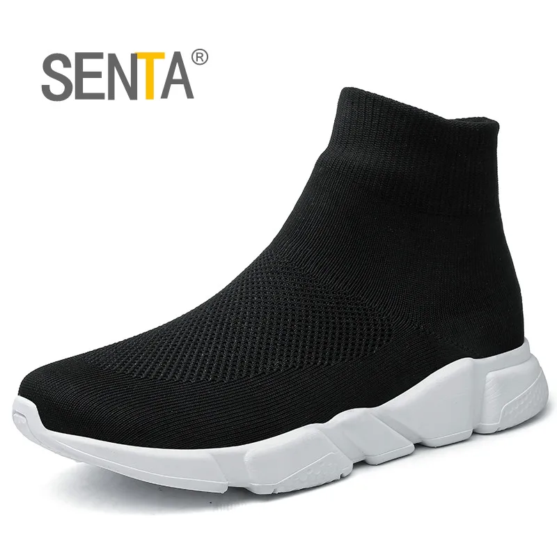 

SENTA Breathable Men Running Shoes Sport Outoor Slip on Socks Sneakers Lightweight Jogging Fitness Shoes Comfort Walking Shoes