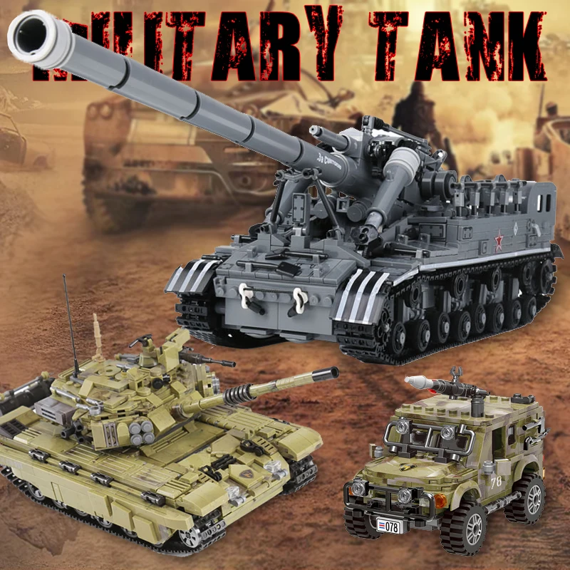 

XINGBAO Military War 2 in 1 T92 Tank WW2 Tank Set Building Blocks Bricks Legoinglys Weapons Fighter Children Toy Christmas Gift
